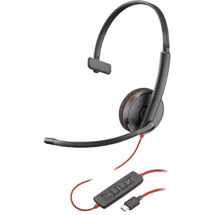 Poly Blackwire 3210 USB-C Wired Mono Headset - Black by Poly - Refurbished - Excellent condition