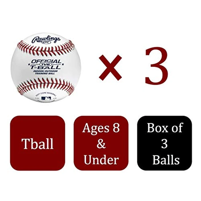 Rawlings | Official T-Balls | TVB | Youth/6u | 3 Count | Sponge Rubber Core | Indoor/Outdoor by Rawlings - Image 6