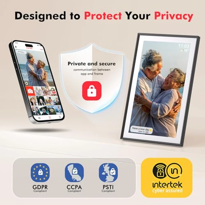 Digital Picture Frame, 15.6 Inch Large Frameo Digital Photo Frame WiFi, 32GB, 1920 * 1080 IPS HD Touch Screen, Tabletop&Wall-Mounted, Share Picture Video, Birthday, Wedding, for Mom by Pastigio - Image 7