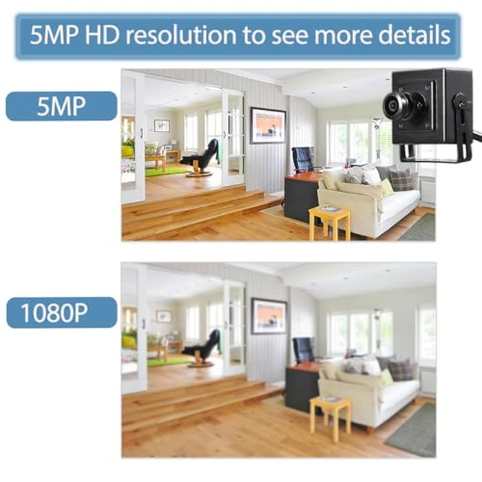 REVODATA 5MP Mini POE Camera,Fisheye 1.44mm Lens (175 degrees FOV) Wide Angle Small Indoor IP Security Camera, P2P CCTV Video POE IP H.265 Motion Detection/APP (I706-4-P-HS) by REVODATA - Image 3