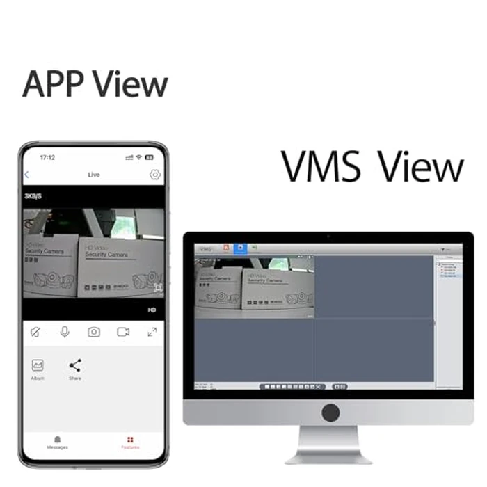 REVODATA 5MP Mini POE Camera,Fisheye 1.44mm Lens (175 degrees FOV) Wide Angle Small Indoor IP Security Camera, P2P CCTV Video POE IP H.265 Motion Detection/APP (I706-4-P-HS) by REVODATA - Image 9