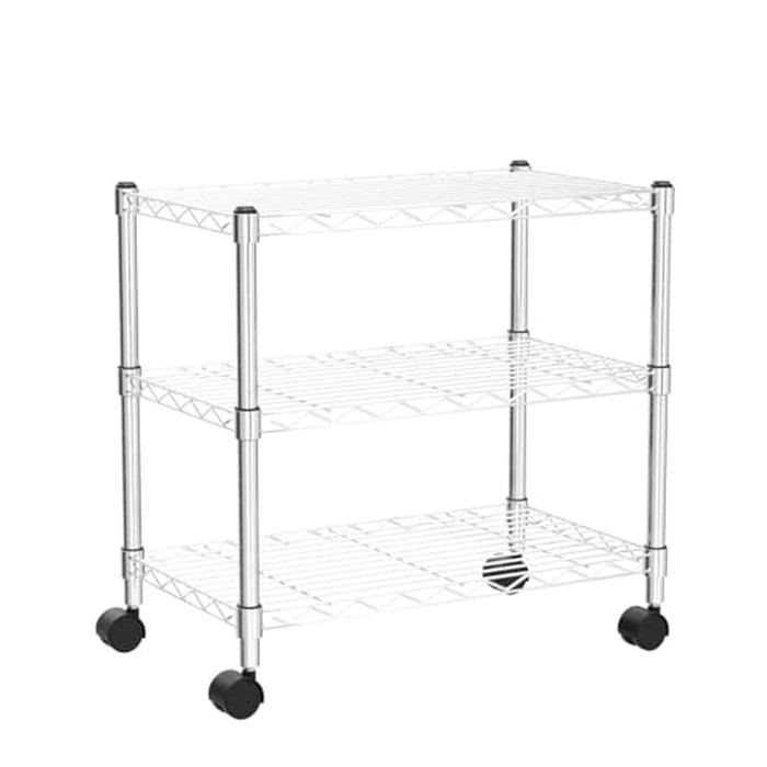 Simple Deluxe 3-Tier Heavy Duty Storage Shelves 750Lb Capacity, 24.02" D x 13.78" W x 21.97" H Shelving Unit for Pantry, Garage, Laundry and Kitchen, Chrome, 2 Pack by Simple Deluxe - Image 2