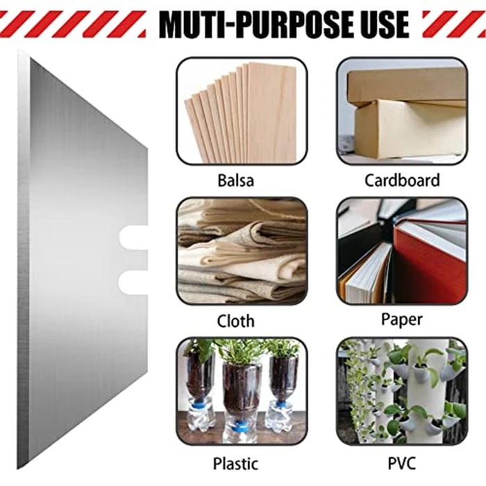 DIYSELF 50 Pack Utility Knife Blades, SK5 Steel Box Cutter Blades with Dispenser, Standard Blades for Box Cutter Utility Knife Replacement, Sharper Utility Blade, Refills by DIYSELF - Image 5