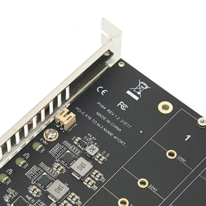 4 Port M.2 NVME to PCIe X16 Host Controller Adapter, M Key Hard Drive Converter Expansion Card for NVMe SSDs (ph44) by Dilwe - Image 8