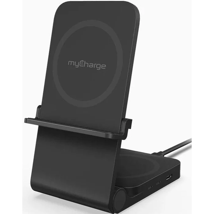myCharge 3-in-1 Fast Wireless Charging Stand - Black by myCharge - Refurbished - Excellent condition