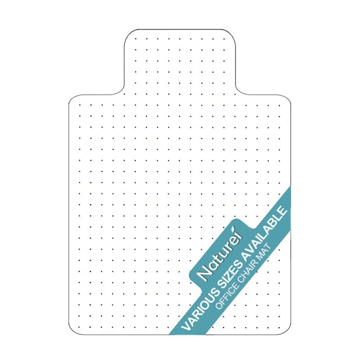 Naturei Clear Office Chair Mat for Carpet, 48" x 30" x 0.09" Computer Desk Floor Protector, Plastic Floor Mat for Office Chair on Low Pile Carpet, BPA and Phthalates Free (with Lip) by Naturei - Image 1