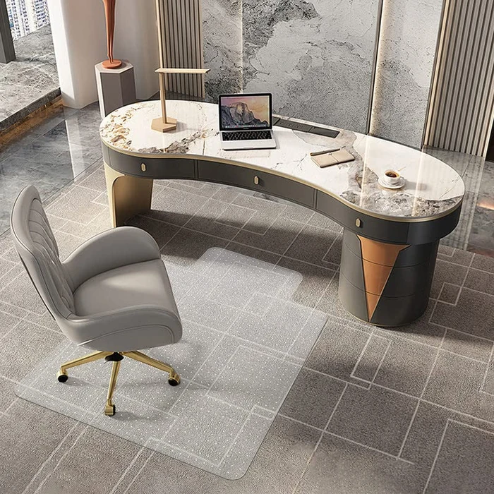Naturei Clear Office Chair Mat for Carpet, 48" x 30" x 0.09" Computer Desk Floor Protector, Plastic Floor Mat for Office Chair on Low Pile Carpet, BPA and Phthalates Free (with Lip) by Naturei - Image 2