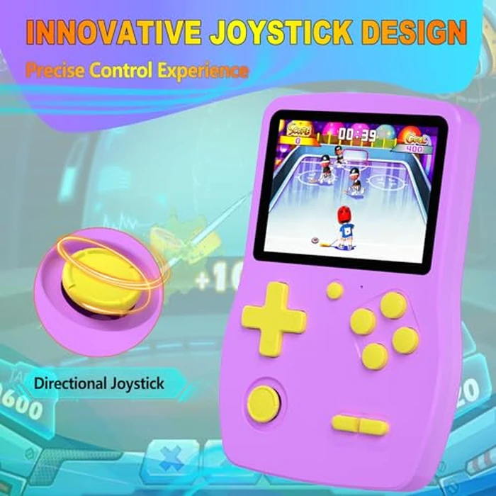 32 Bit Handheld Games for Kids Preloaded 139 Video Games, Portable Video Gaming Player with 3.0" IPS Screen and Rechargeable Battery, Mini Travel Games Electronic Gifts Toys for Boys Girls, Purple by Douddy - Image 6