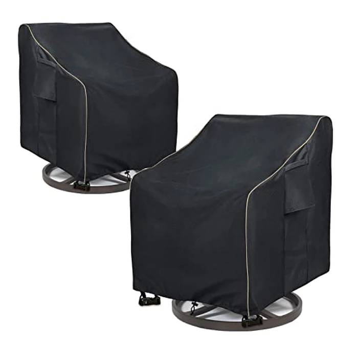 LSongSKY Outdoor Swivel Lounge Chair Cover 2 Pack,35 W x 37 D x 38.5 H inches,100% Waterproof Heavy Duty Outdoor Chair Covers,Patio Furniture Cover for Swivel Patio Lounge Chair,Black by LSongSKY - Used - Like New condition - US$42.96