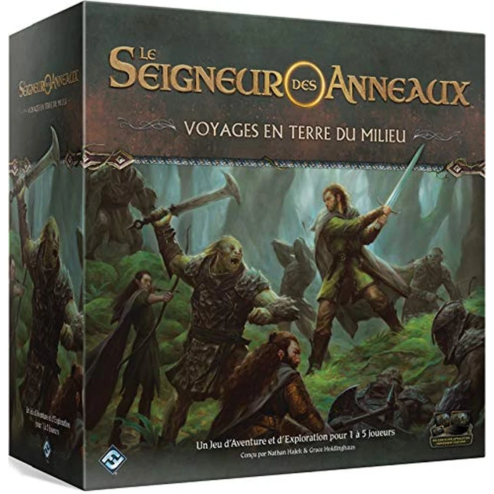 Le Seigneur des Anneaux - Voyages en Terre du Milieu (FR) | Jeu Coopératif d’Aventure | 1-5 Joueurs, 14+ Ans | 90-120 Min de Jeu by Fantasy Flight Games - Used - Acceptable condition