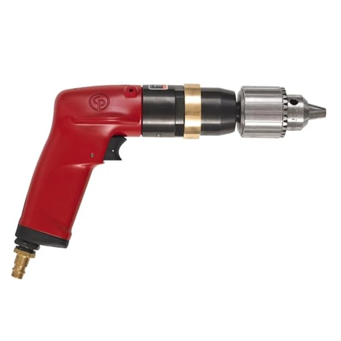 Chicago Pneumatic CP1117P05 - Air Power Drill, Hand Drill, Power Tools & Home Improvement, 1/2 Inch (13 mm), Keyed Chuck, Pistol Handle, 1.01 HP / 750 W, Stall Torque 22.1 ft. lbf / 30 Nm - 500 RPM by Chicago Pneumatic - Image 1