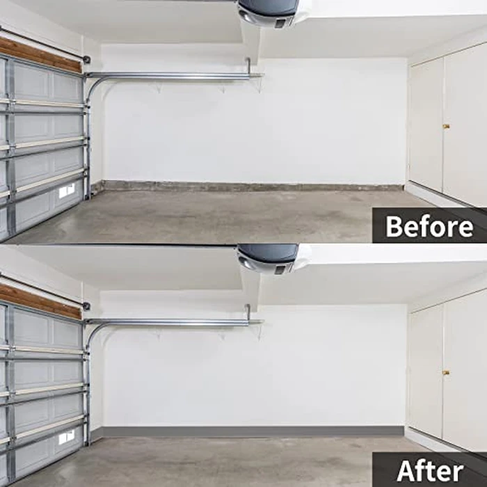 COUKIU Flexible Baseboard Molding Trim, 6 Inch x 20 Feet Self-Adhesive Vinyl Wall Base Cove Base, Peel and Stick Rubber Wall Base Moulding Trim(S152, Gray) by COUKIU - Image 3