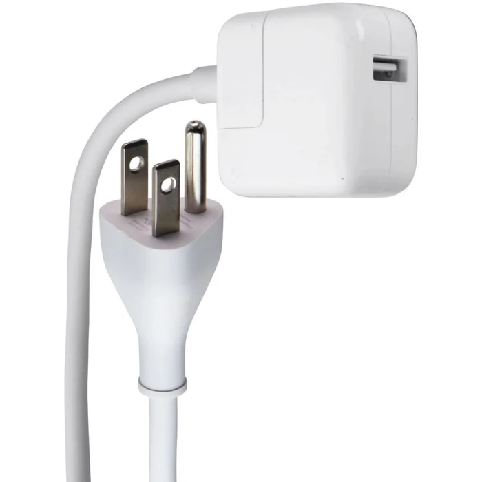 Apple 12W USB Wall Charger with (6-ft) 3-Prong Power Cord - White by Apple - Refurbished - Acceptable condition