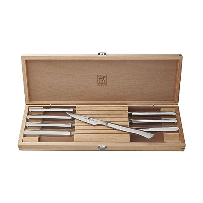ZWILLING 8-pc 4.5" Stainless Steel Steak Knife Set with 16.5" x 6" Case by ZWILLING J.A. Henckels - Image 1