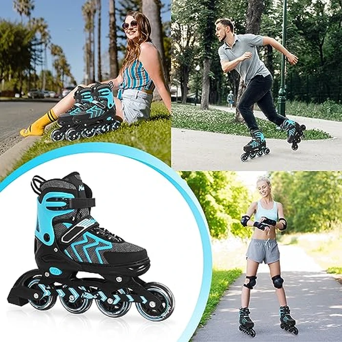 Nattork Adjustable Inline Skates for Adults and Teens, Outdoor & Indoor Blades Roller Skates for Boys, Beginners by Nattork - Image 7