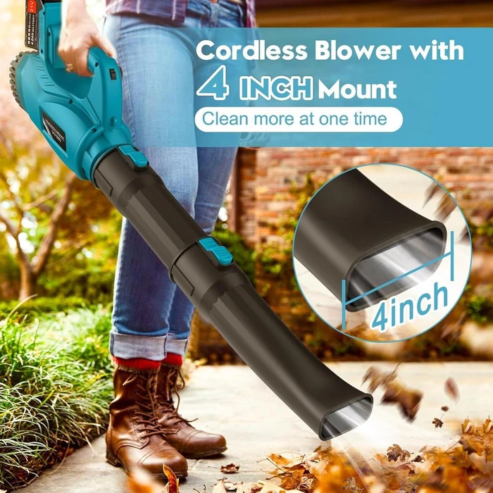 SIXSEYAA 21V-2202 Cordless Leaf Blower - Blue by SIXSEYAA - Image 2