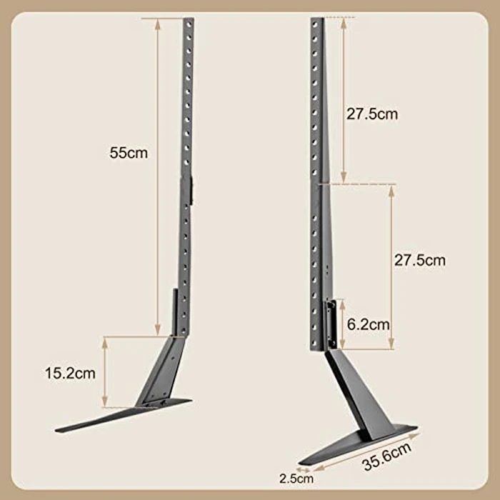 Suptek Universal TV Stand, Metal TV Legs for 22-65 inch LCD/LED/OLED/Plasma Flat&Curved Screen TV Height Adjustment with VESA 75x75mm to 800x400mm Max ML1760 by suptek - Image 8
