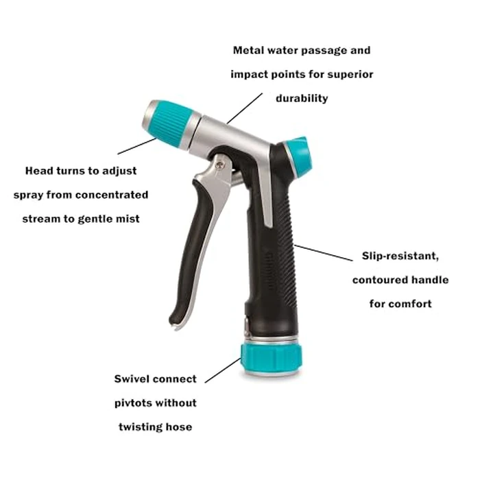 Gilmour Heavy Duty Front Control Garden Hose Nozzle with Adjustable Spray Pattern, Water Hose Nozzle for Watering Garden or Lawn by GILMOUR - Image 4