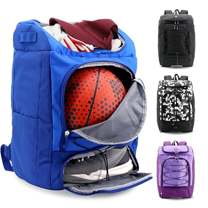 J World Athlete Sports Ball & Youth Baseball Bag. Soccer Volleyball Football Basketball Backpack for Women Men. Kids Softball Bat Bag Girls Boys, Navy by J World New York - Used - Very Good condition