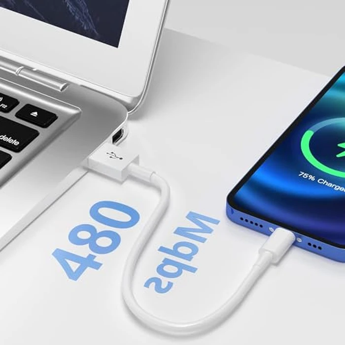 1Ft Short USB A to C Cable for Apple Carplay Cable for iPhone 17/17 Air/16/16e/15 Pro Max Plus Car Charger Charging Cord by UUOLOV - Image 3