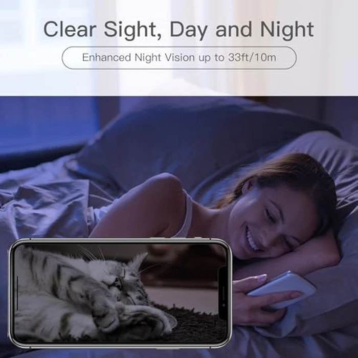 360 degrees View 2K Pet Camera with Phone App, Indoor Security Camera, P2T Baby Monitor, Pan/Tilt, Motion & Sound Detection, Night Vision,Two-Way Audio, Works with Alexa by LAXIHUB - Image 7
