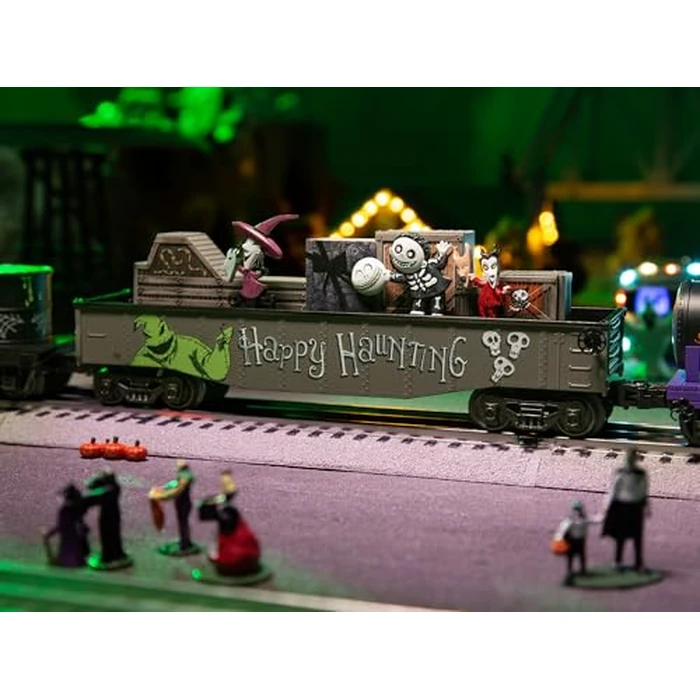 Lionel Disney Nightmare Before Christmas Gondola Car, O Gauge Model Train Car with Chasing Lock Shock Barrel Figures, Age 14+ by Lionel - Image 5