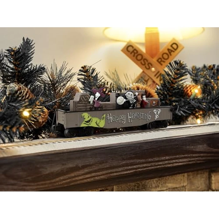 Lionel Disney Nightmare Before Christmas Gondola Car, O Gauge Model Train Car with Chasing Lock Shock Barrel Figures, Age 14+ by Lionel - Image 6