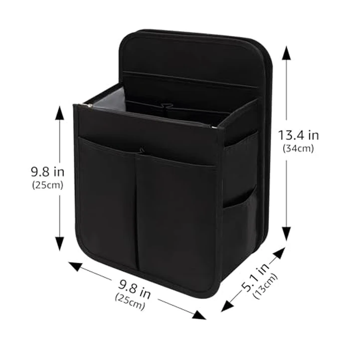 VANCORE Backpack Organizer Insert with Zipper for Men and Women High Capacity Divider Foldable Nylon Shoulder Bag Organizer (Black) by VANCORE - Image 2