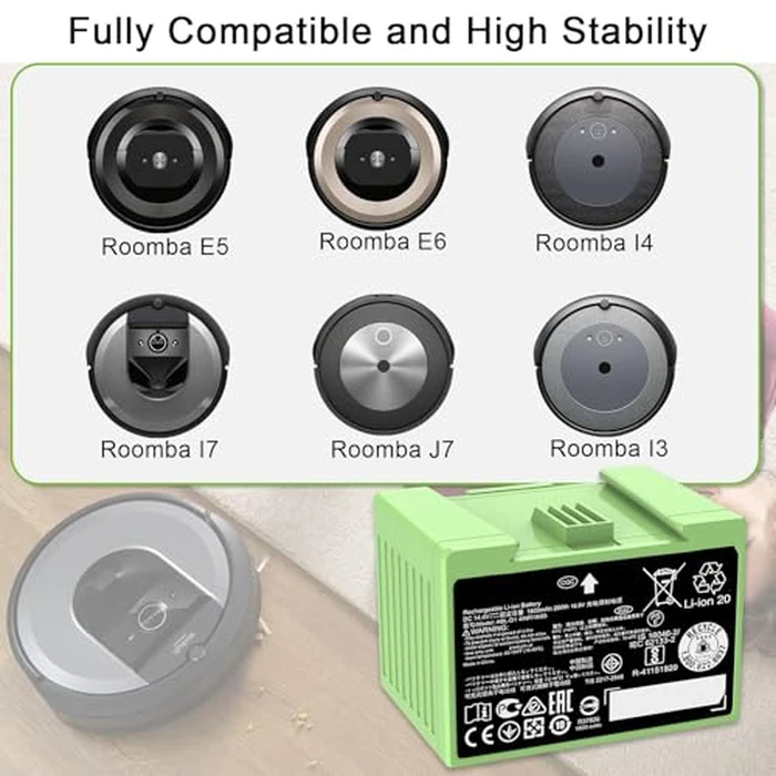 Dentsing ABL-D1 Battery for iRobot Roomba i7 i7+ j7 j7+ 7150 7158 7556 7558 i3 i3+ i4 i4+ i8 i8+ and e5 e6 5150 6198 Replacement Battery for Roomba i and e and j Series by Dentsing - Image 3