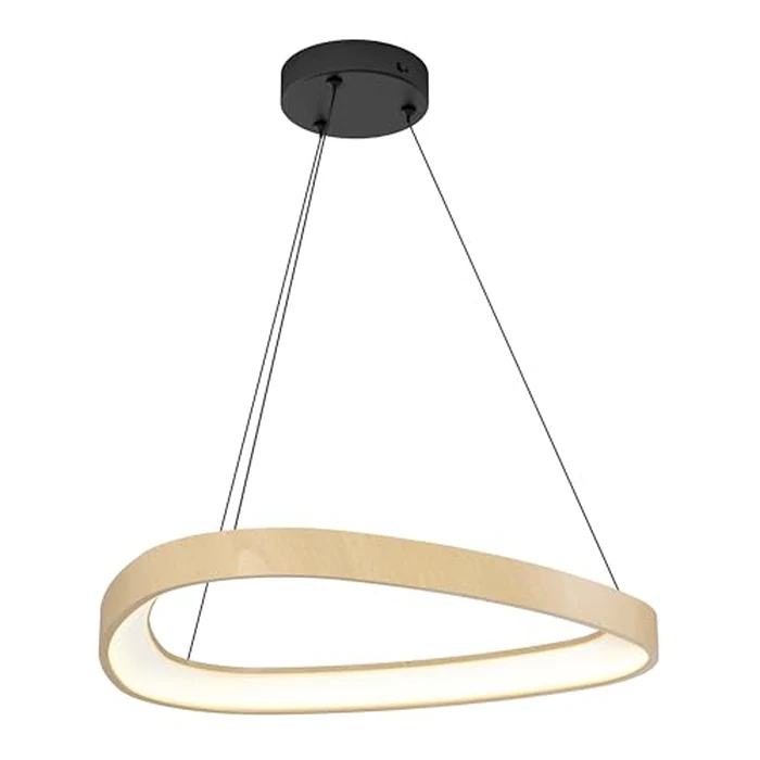 Artika Bjorn LED Pendant Light - Modern Wood-Effect Finish, Adjustable Height, Integrated LED, Dimmable, for Dining Room, Kitchen, Island by artika - Used - Good condition - CA$78.53