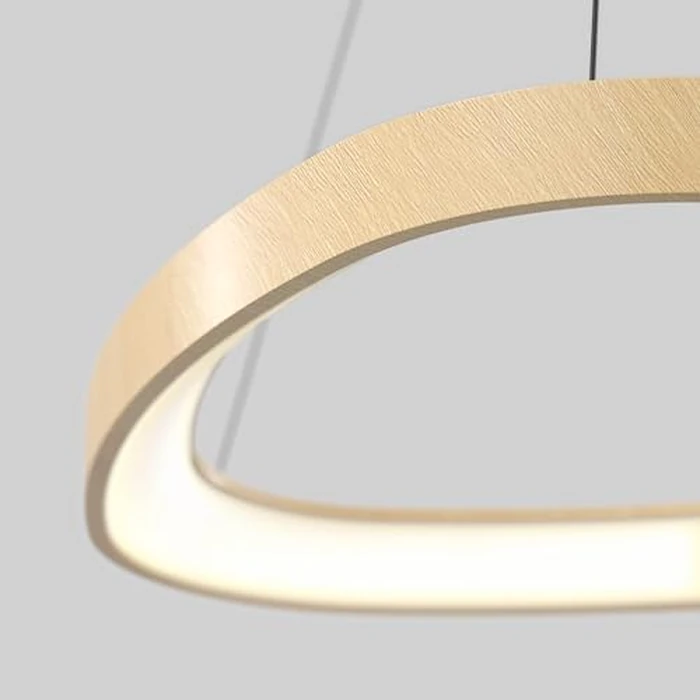 Artika Bjorn LED Pendant Light - Modern Wood-Effect Finish, Adjustable Height, Integrated LED, Dimmable, for Dining Room, Kitchen, Island by artika - Image 3