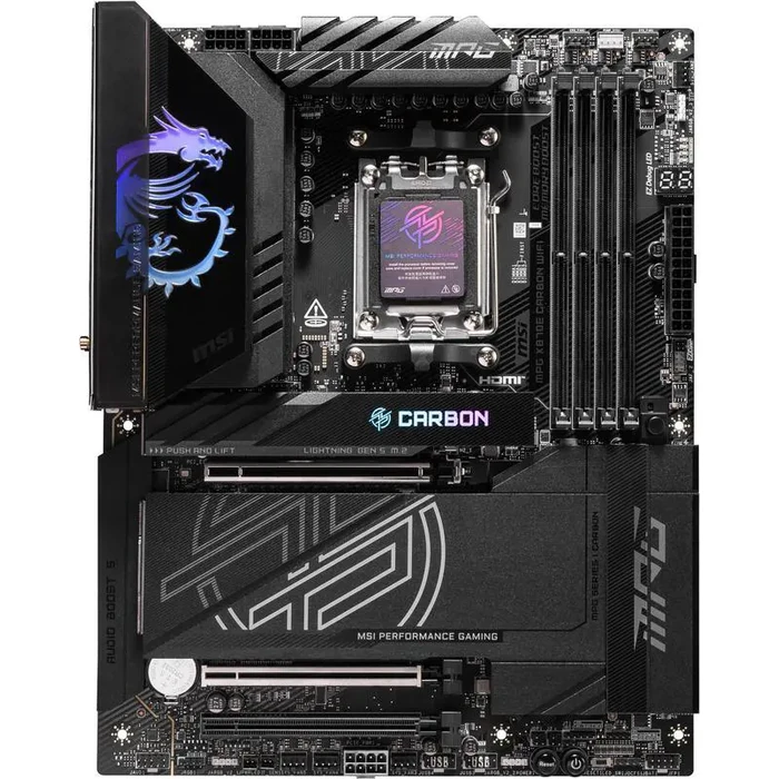 MSI MPG X870E CARBON AM5 ATX Gaming Motherboard, 4x SATA 6Gb/s, AMD Wi-Fi 7,USB 4.0 by MSI - Image 3