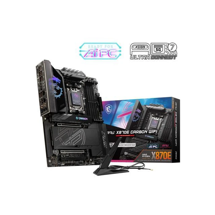 MSI MPG X870E CARBON AM5 ATX Gaming Motherboard, 4x SATA 6Gb/s, AMD Wi-Fi 7,USB 4.0 by MSI - Open Boxproduct Type condition - US$280.00