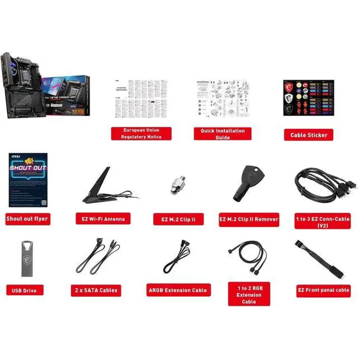 MSI MPG X870E CARBON AM5 ATX Gaming Motherboard, 4x SATA 6Gb/s, AMD Wi-Fi 7,USB 4.0 by MSI - Image 9