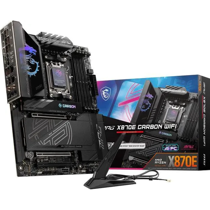 MSI MPG X870E CARBON AM5 ATX Gaming Motherboard, 4x SATA 6Gb/s, AMD Wi-Fi 7,USB 4.0 by MSI - Image 8
