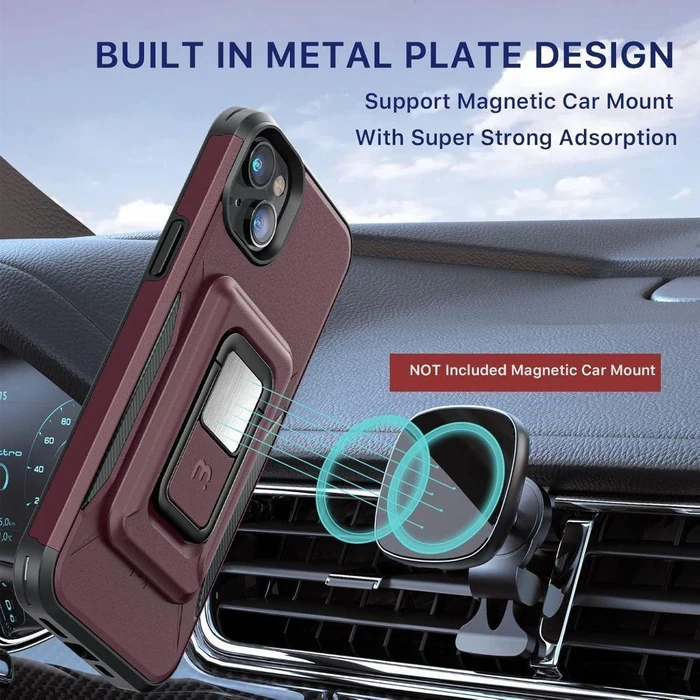 MyBat Pro Stealth Series Phone Case with MagKick for iPhone 14 Plus - Plum - Brand New by MyBat Pro - Image 3