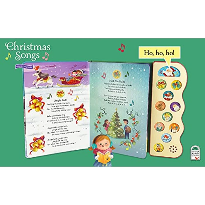 Christmas Songs: Interactive Children's Sound Book (10 Button Sound) by Cottage Door Press - Image 2