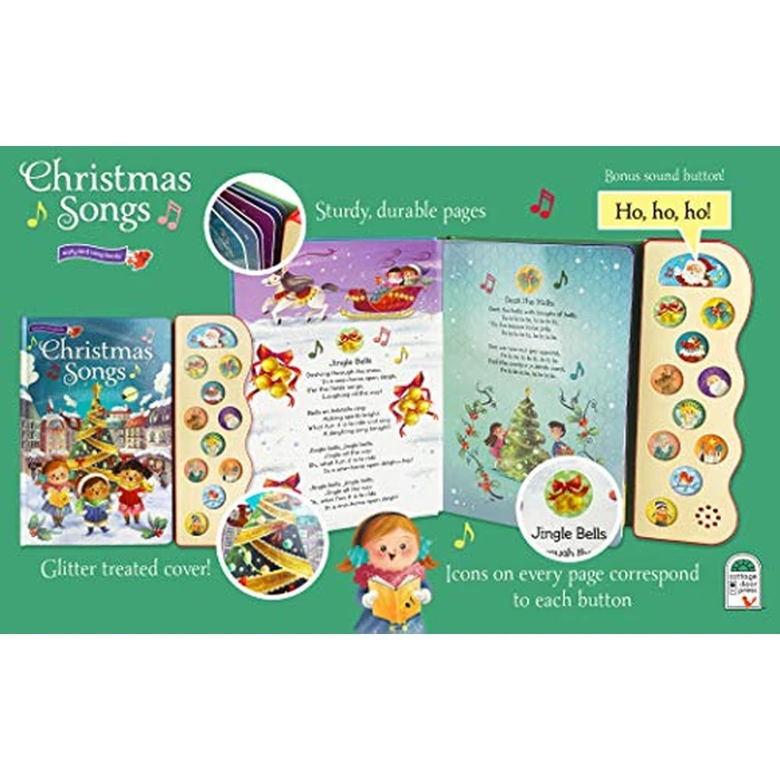 Christmas Songs: Interactive Children's Sound Book (10 Button Sound) by Cottage Door Press - Image 7