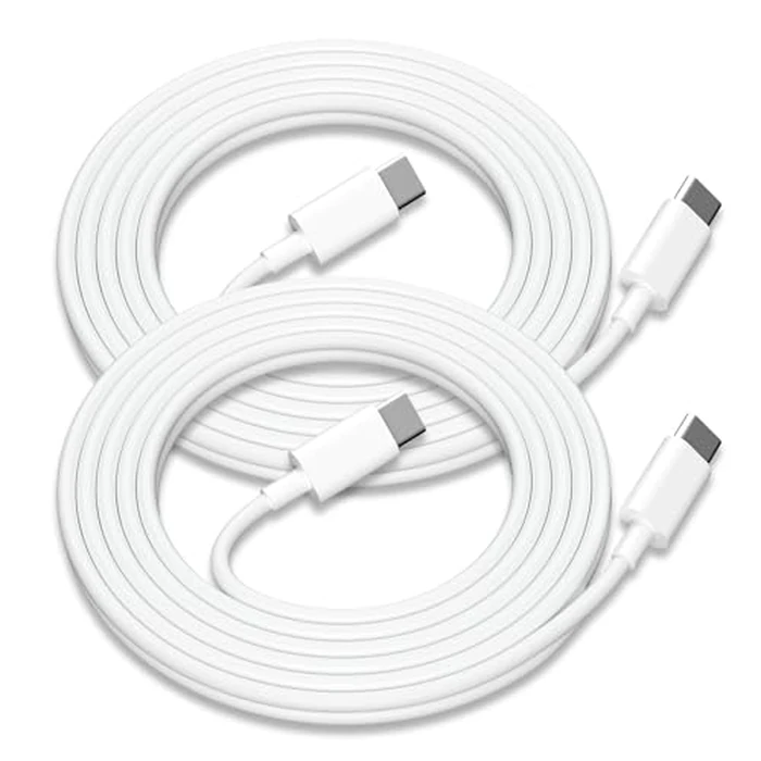 USB C to USB C Charging Cable for Apple 2Pack 6ft,Long Type C to C Fast Charger Cord,for iPhone 17/Air/16/16e/15/Pro/Plus/Pro Max,for MacBook Pro/Air,for iPad Pro12.9/11in,Air 4/5,Mini 6/7 60W by BSTOEM - Used - Like New condition