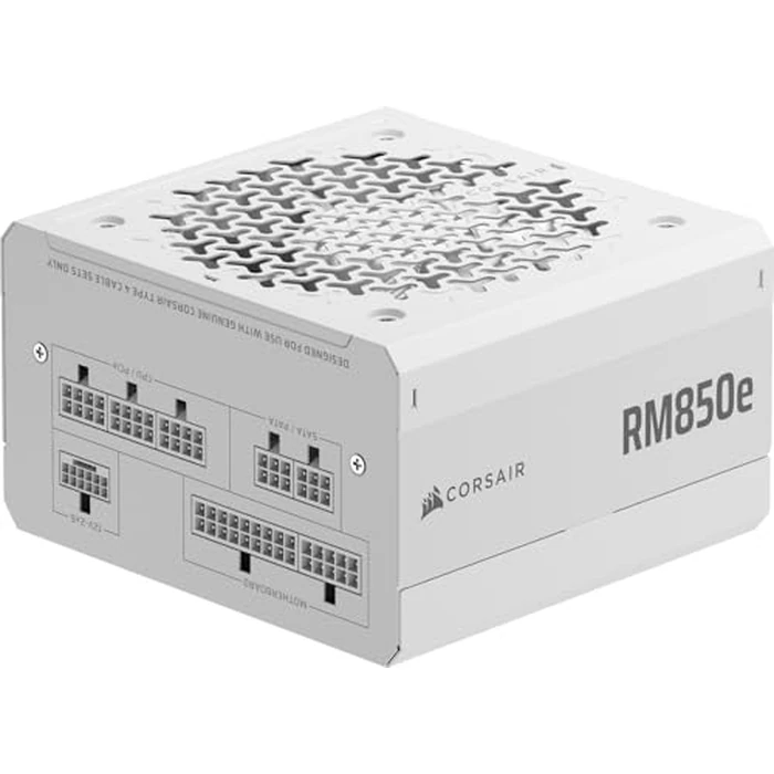 CORSAIR RM850e (2025) Fully Modular Low-Noise ATX Power Supply with 12V-2x6 Cable - ATX 3.1 & PCIe 5.1 Compliant, Cybenetics Gold Efficiency, 105 degreesC-Rated Capacitors, Modern Standby Mode - White by Corsair - Image 1