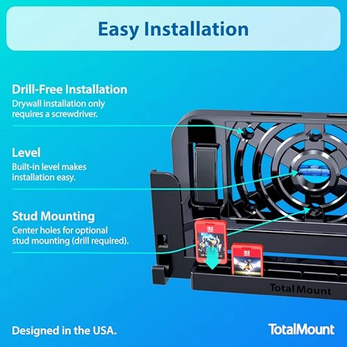 TotalMount Wall Mount for Nintendo Switch 2 (Mounts Switch 2 by TV) - Switch 2 Black by TotalMount - Image 3
