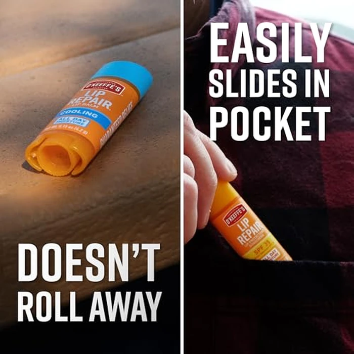 O'Keeffe's Lip Repair Lip Balm Set for Dry, Cracked Lips - Stick (Pack of 3: 1 Cooling + 1 Unscented + 1 SPF) - Moisturizer for for Extremely Cracked, Dry Lips by O'Keeffe's - Image 7