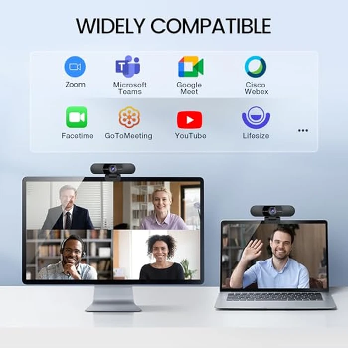 EMEET C960 1080P Webcam with Microphone, 2 Mics, 90 degrees FOV, USB Type-A & A-to-C Adapter, Fixed Focus, Plug&Play Computer Camera for Zoom/Teams/Facetime/YouTube/Google Meet/Switch 2 Camera, 2025 Version by EMEET - Image 8