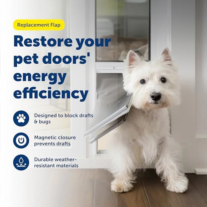 PetSafe Original Replacement Flap - Doggie Door Vinyl Replacement Flap for Sliding Glass Pet Door - Durable & Made with Non-Toxic Materials - 8 7/8" H x 5 1/8" W - Large by PetSafe - Image 2