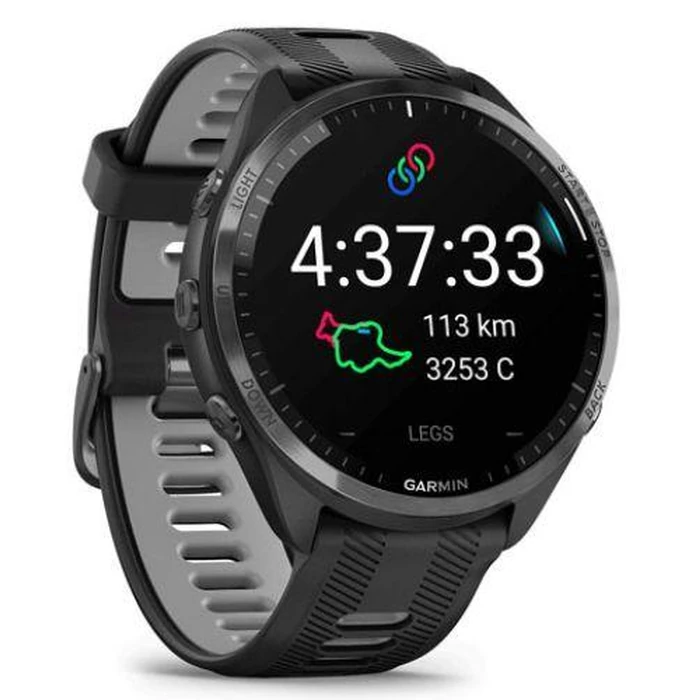 Garmin Forerunner 965 Smartwatch - 35.4mm - Black Titanium Case with Black Silicone Silicone Band by Garmin - Image 3
