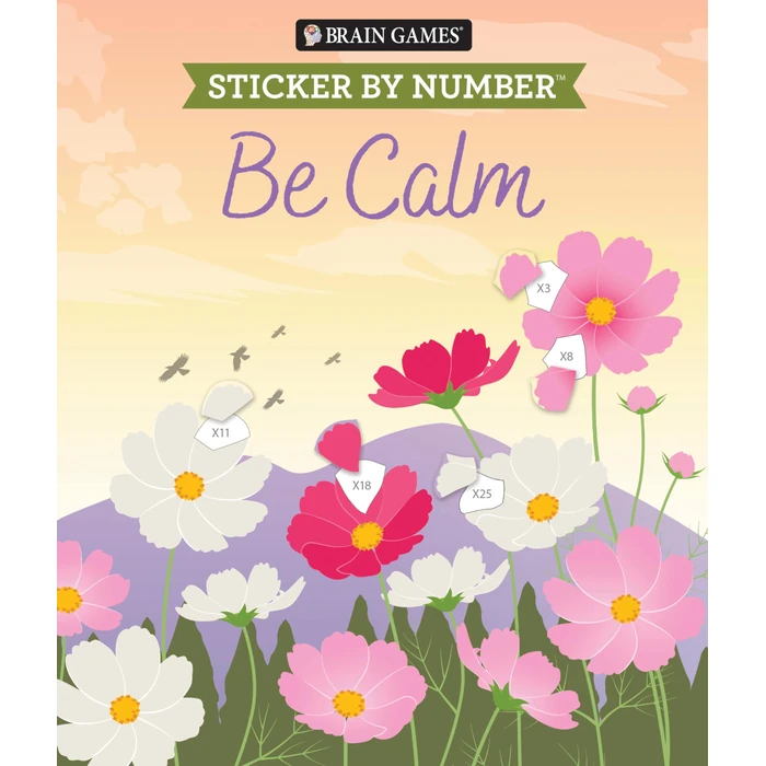 Brain Games - Sticker by Number: Be Calm (28 Images to Sticker) by Publications International, Ltd. - Used - Very Good condition - US$6.79