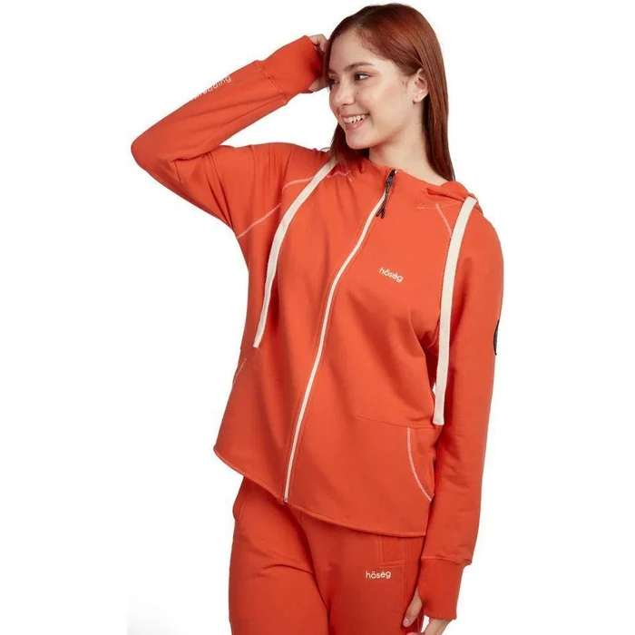 Hoseg Women's Full Zip Hoodie (S) - Barberry by Hoseg - Image 3
