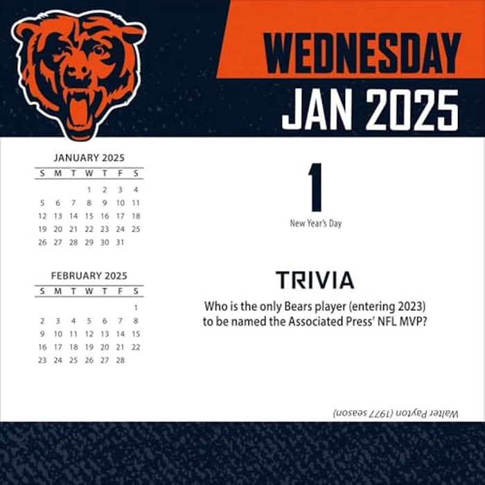 Turner Sports Chicago Bears 2025 Box Calendar (25998053033) by Turner Licensing - Image 2