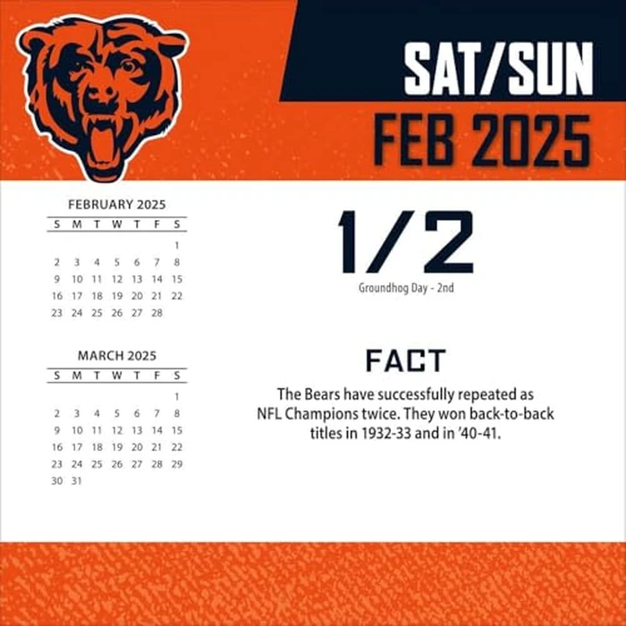 Turner Sports Chicago Bears 2025 Box Calendar (25998053033) by Turner Licensing - Image 3