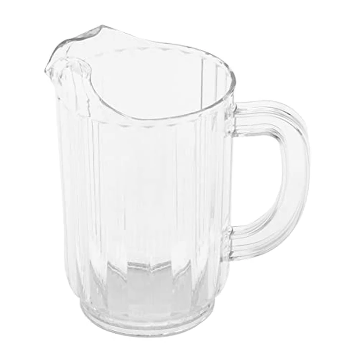 G.E.T. P-3032-1-CL BPA-Free Break-Resistant Restaurant Style Plastic Pitcher, 32 Ounce, Clear (Set of 12) by GET - Image 1
